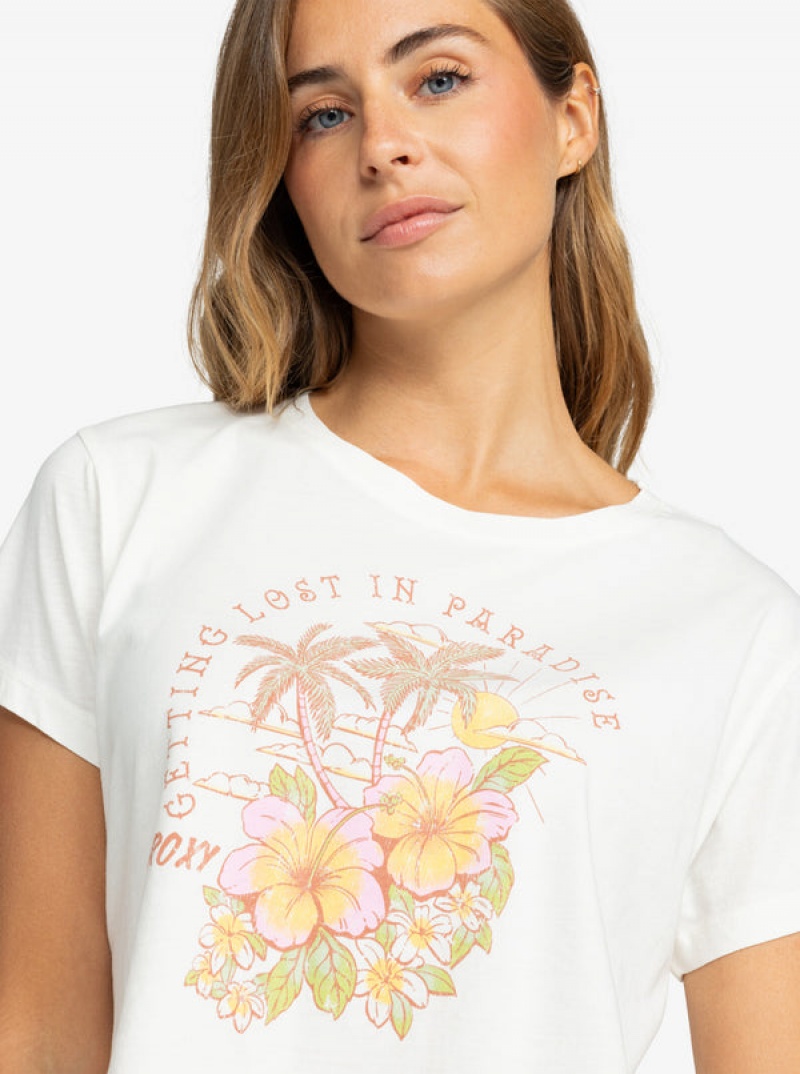 Roxy Hibiscus Paradise Cropped T-shirts | 39852-UYIJ