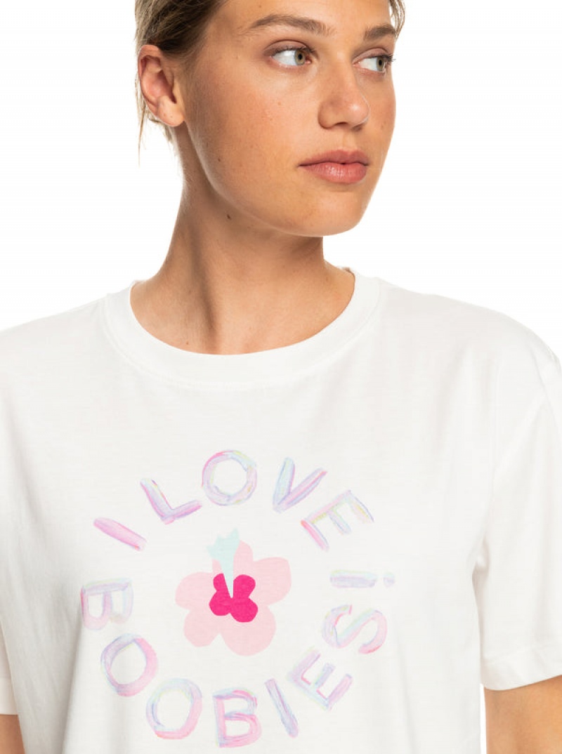 Roxy Keep A Breast Day T-shirts | 24650-SENH