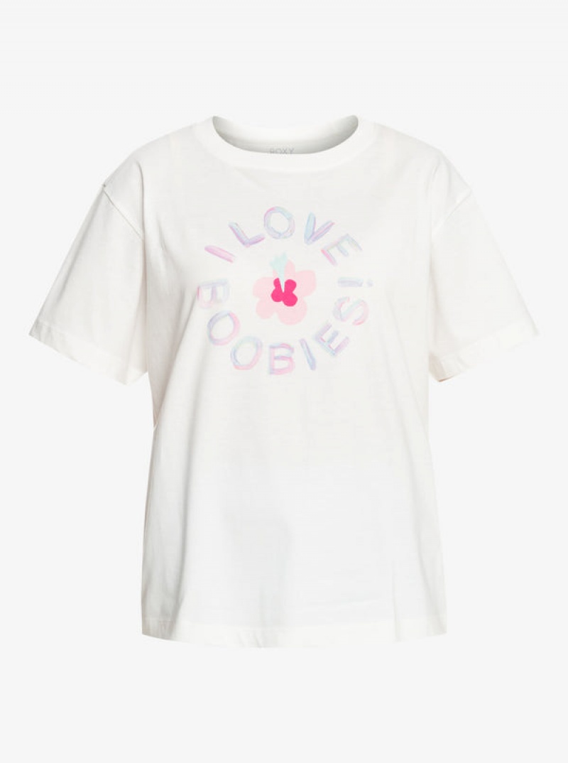 Roxy Keep A Breast Day T-shirts | 24650-SENH