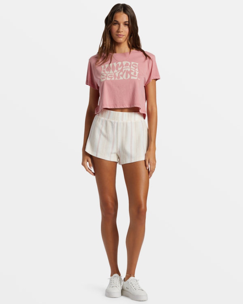 Roxy Kinda Salty Cropped T-shirts | 67802-HKJZ