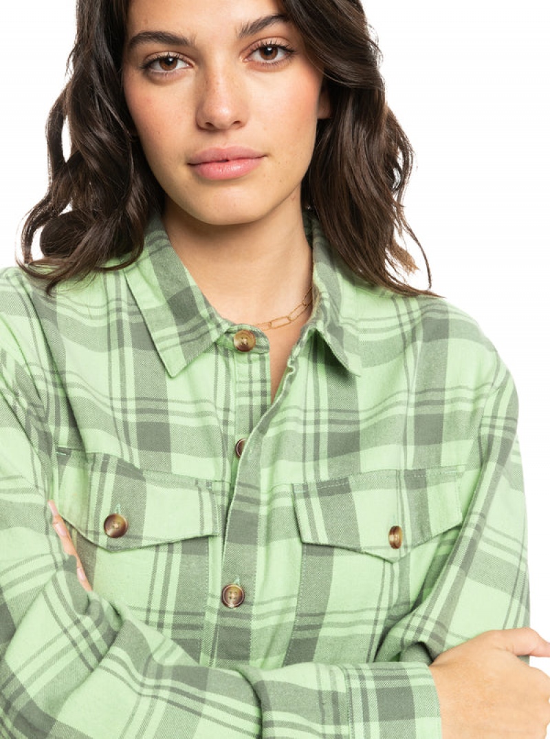 Roxy Let It Go Flannel Long Sleeve Tops | 46528-SMUW