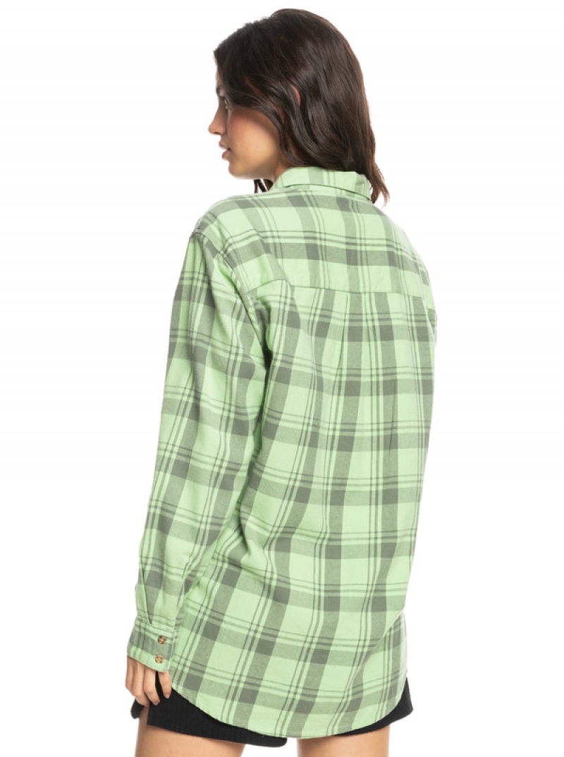 Roxy Let It Go Flannel Long Sleeve Tops | 46528-SMUW