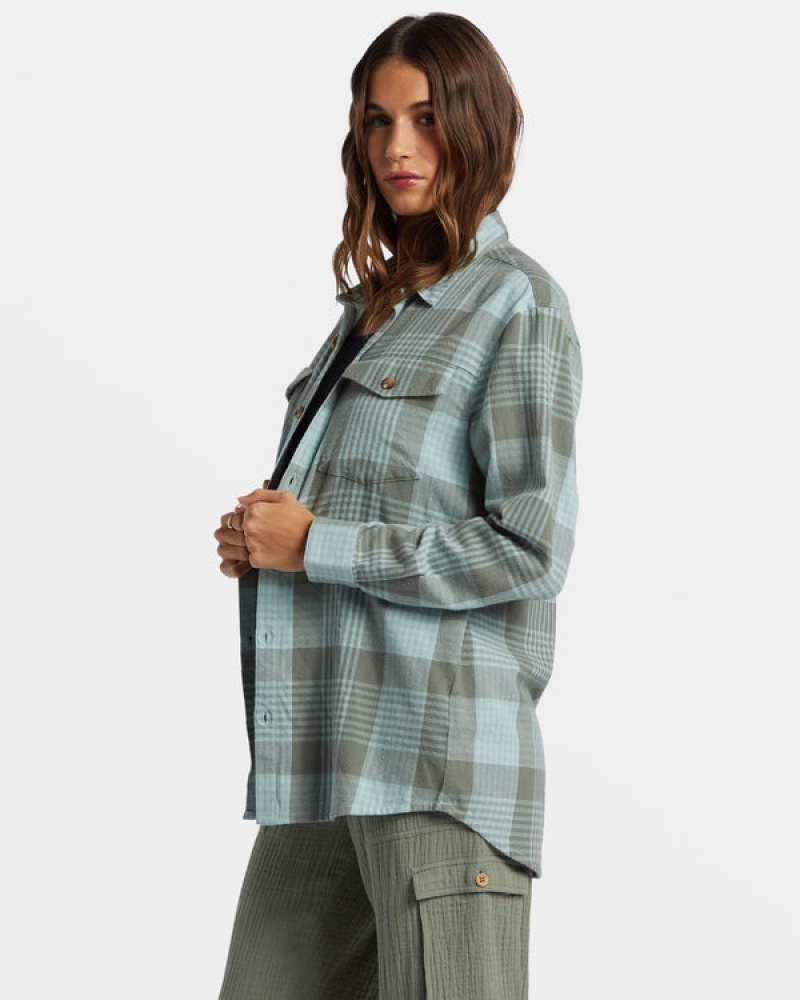 Roxy Let It Go Flannel Long Sleeve Tops | 89372-JALO