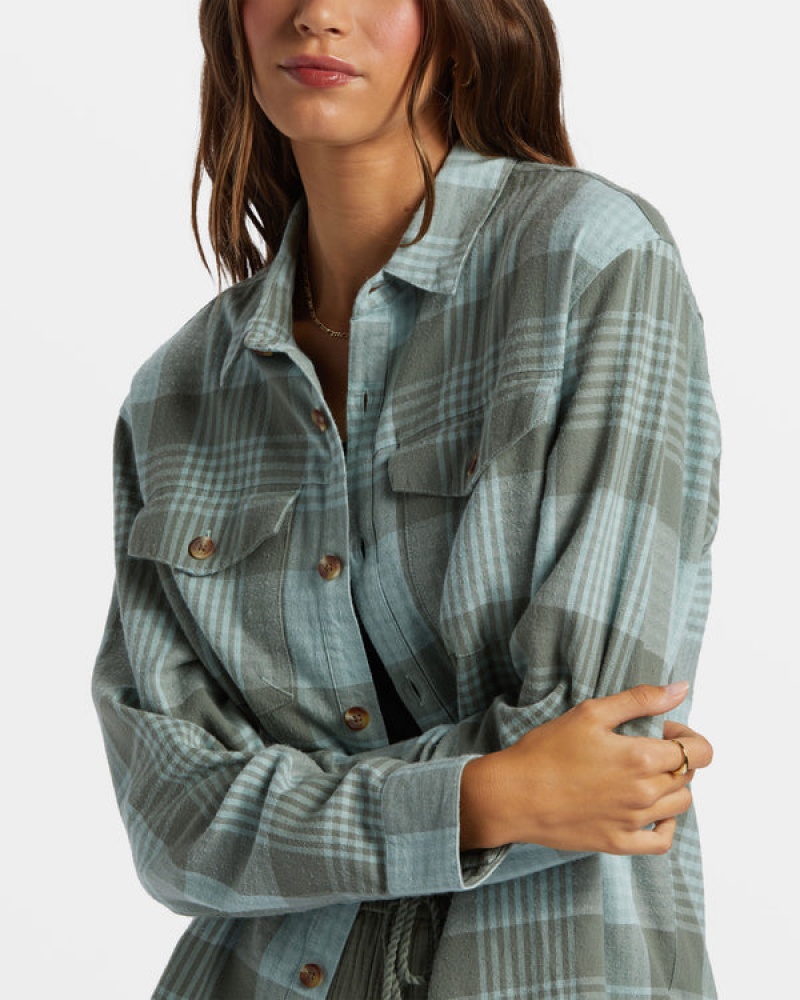 Roxy Let It Go Flannel Long Sleeve Tops | 89372-JALO