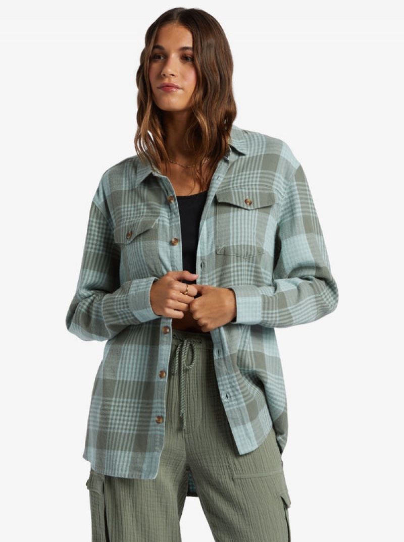 Roxy Let It Go Flannel Long Sleeve Tops | 89372-JALO