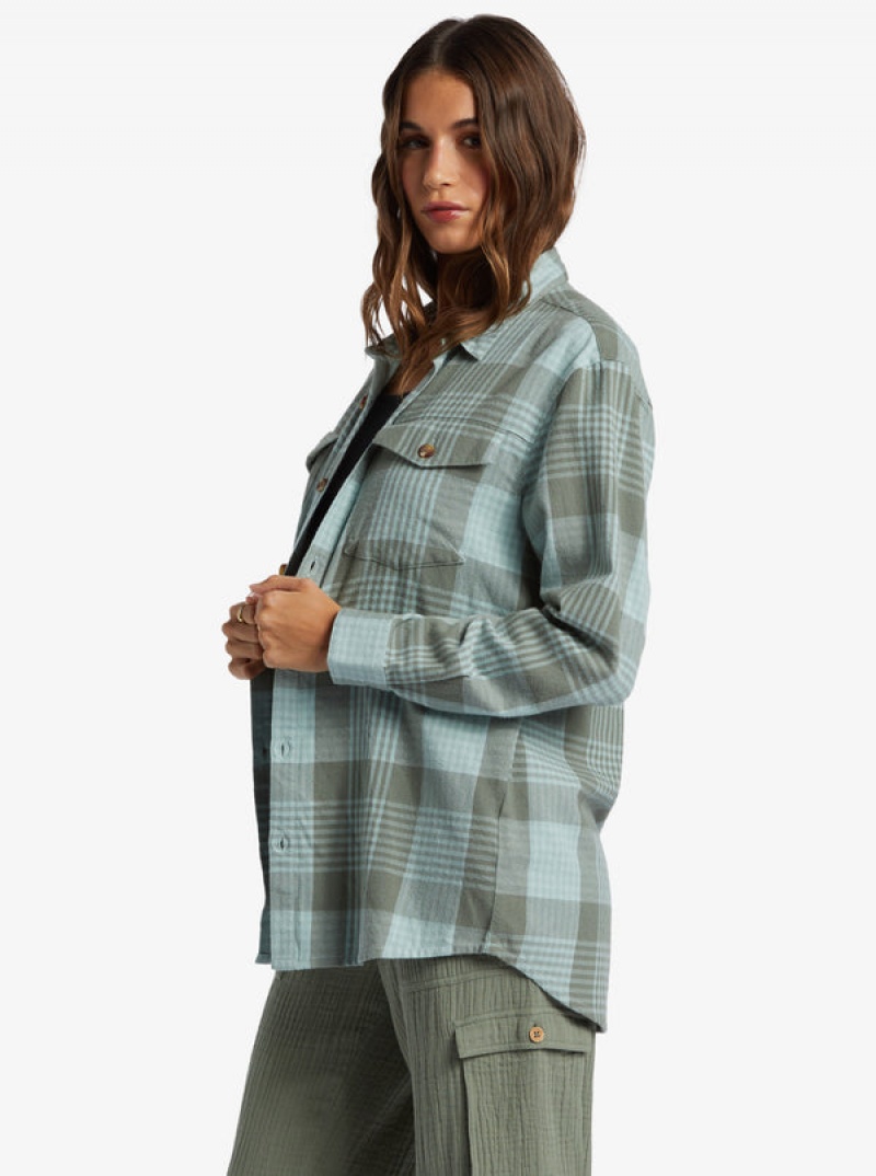 Roxy Let It Go Flannel Long Sleeve Tops | 89372-JALO