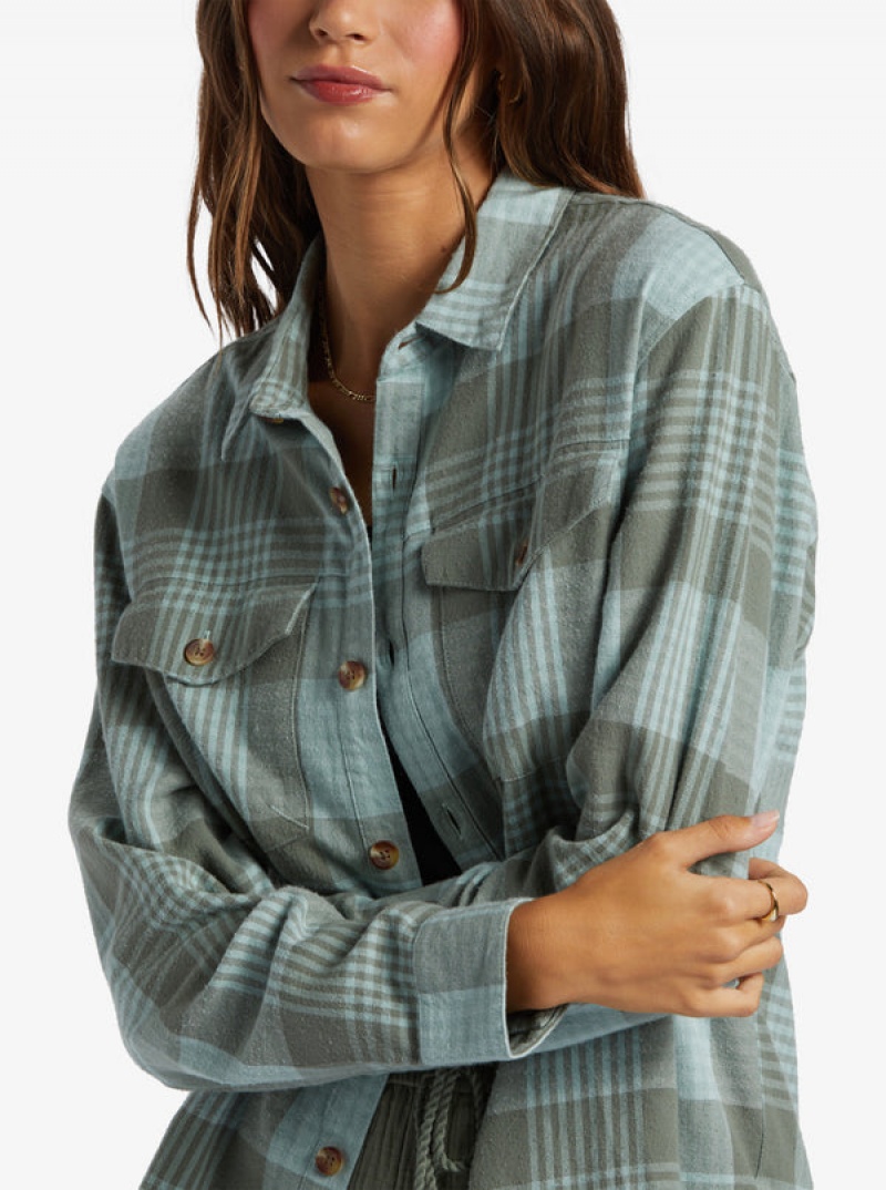 Roxy Let It Go Flannel Long Sleeve Tops | 89372-JALO