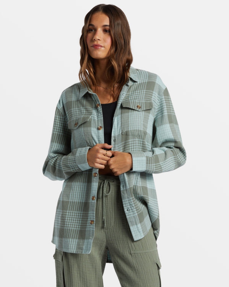 Roxy Let It Go Flannel Long Sleeve Tops | 89372-JALO