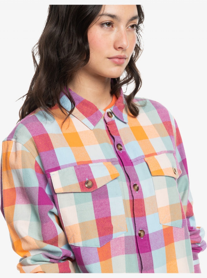 Roxy Let It Go Flannel Long Sleeve Tops | 97516-HICW