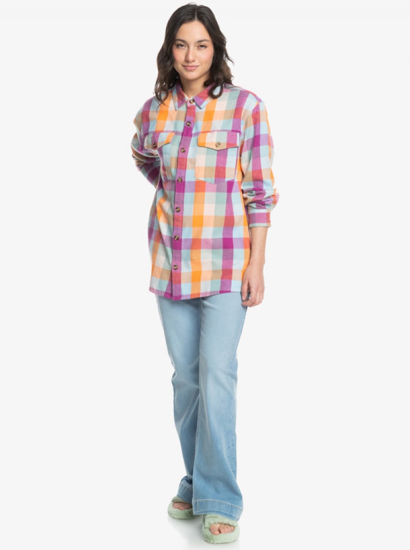 Roxy Let It Go Flannel Long Sleeve Tops | 97516-HICW