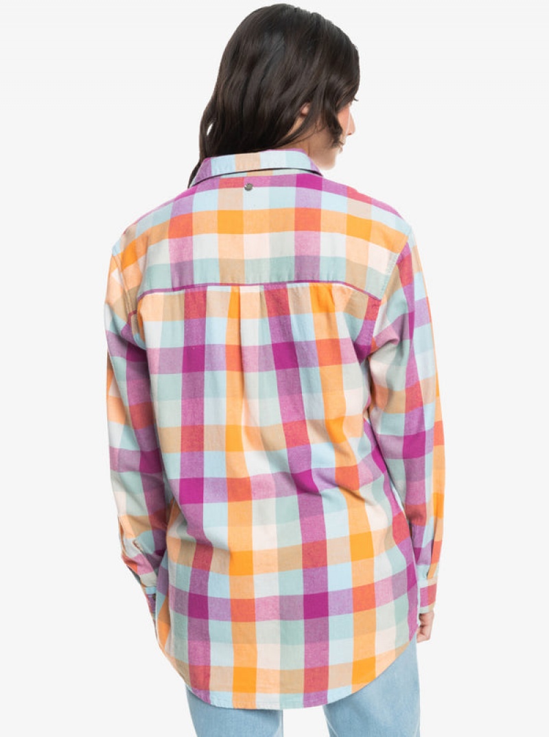 Roxy Let It Go Flannel Long Sleeve Tops | 97516-HICW