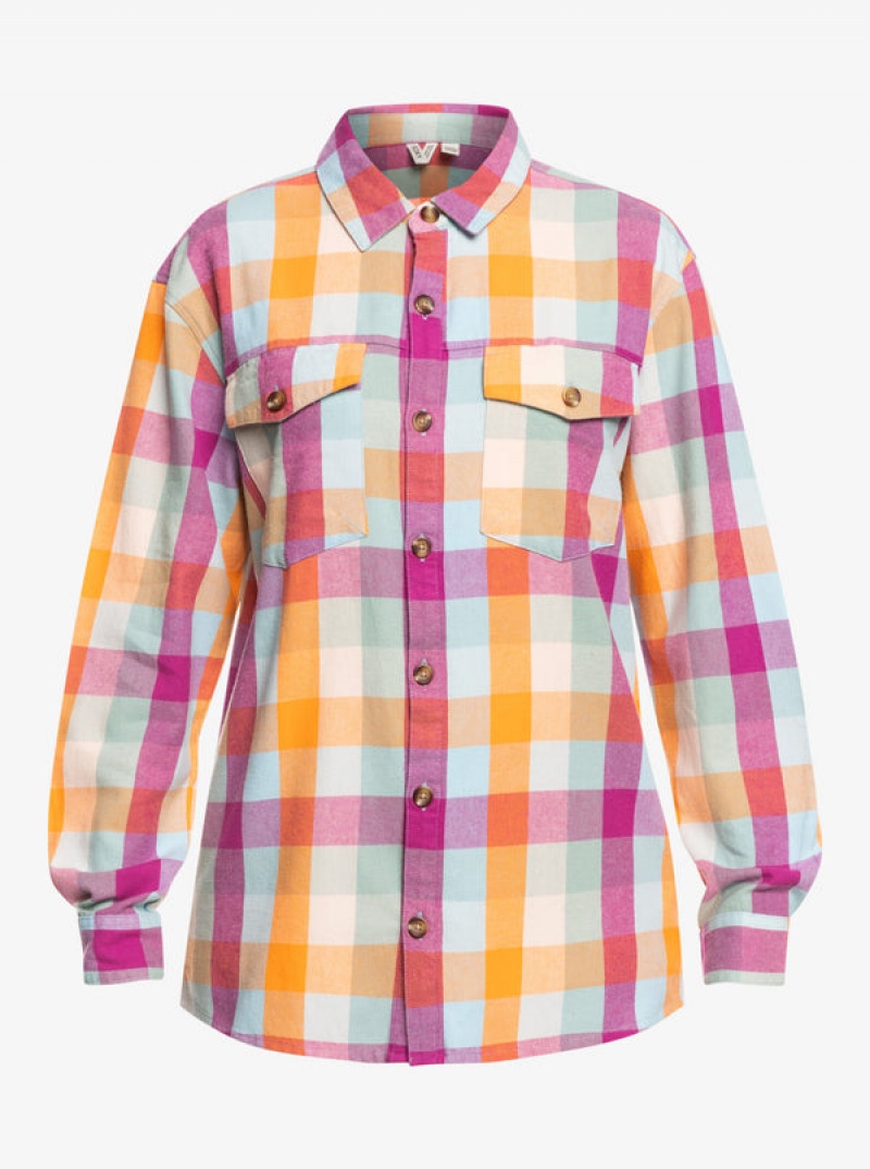 Roxy Let It Go Flannel Long Sleeve Tops | 97516-HICW