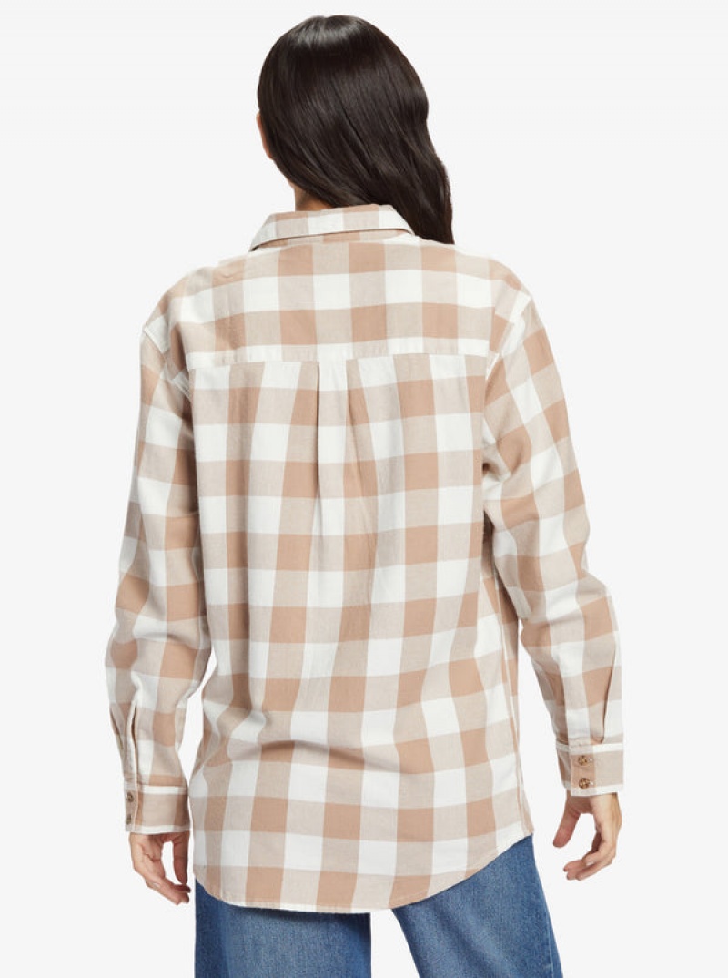 Roxy Let It Go Long Sleeve Flannel Tops | 67108-DMBX