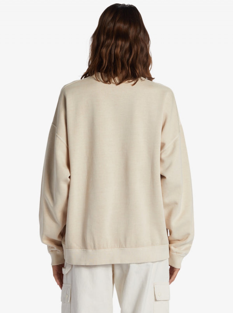 Roxy Lineup Oversized Crew Neck Hoodie | 59106-UIBK