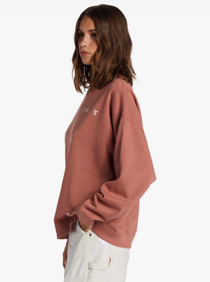 Roxy Lineup Oversized Crew Neck Hoodie | 62175-AFJG