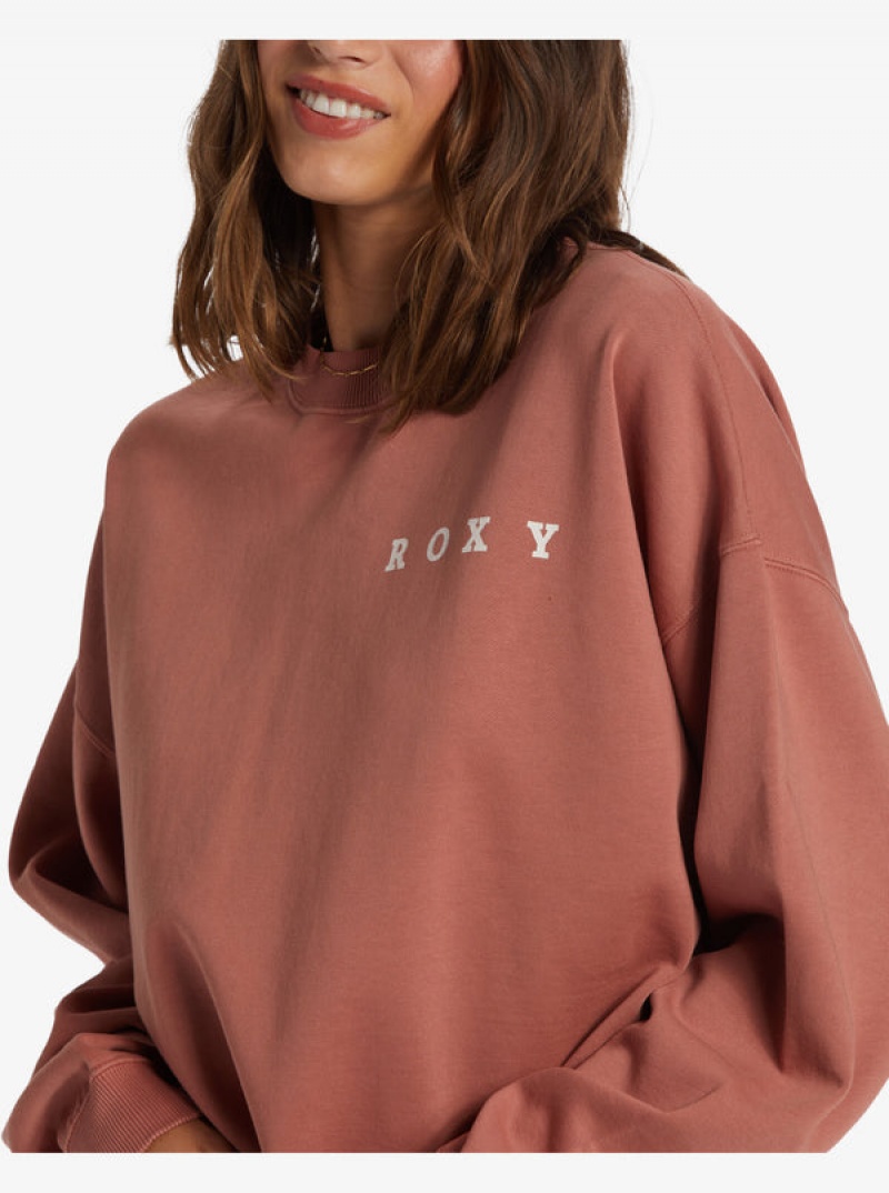 Roxy Lineup Oversized Crew Neck Hoodie | 62175-AFJG