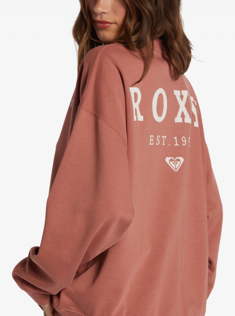 Roxy Lineup Oversized Crew Neck Hoodie | 62175-AFJG