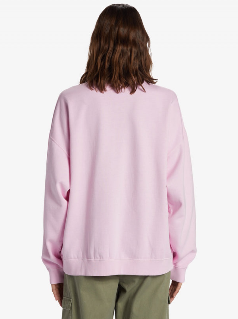 Roxy Lineup Oversized Crew Neck Hoodie | 83547-WXHM