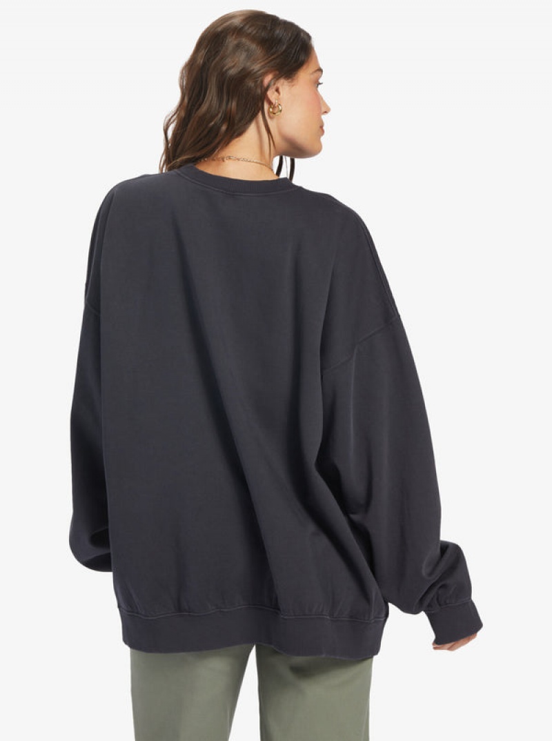 Roxy Lineup Oversized Crew Neck Hoodie | 08759-QXDP