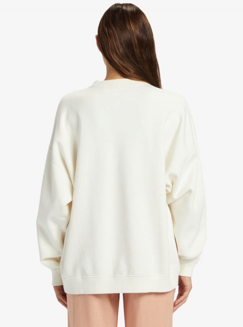 Roxy Lineup Oversized Crew Neck Hoodie | 42896-TXBY