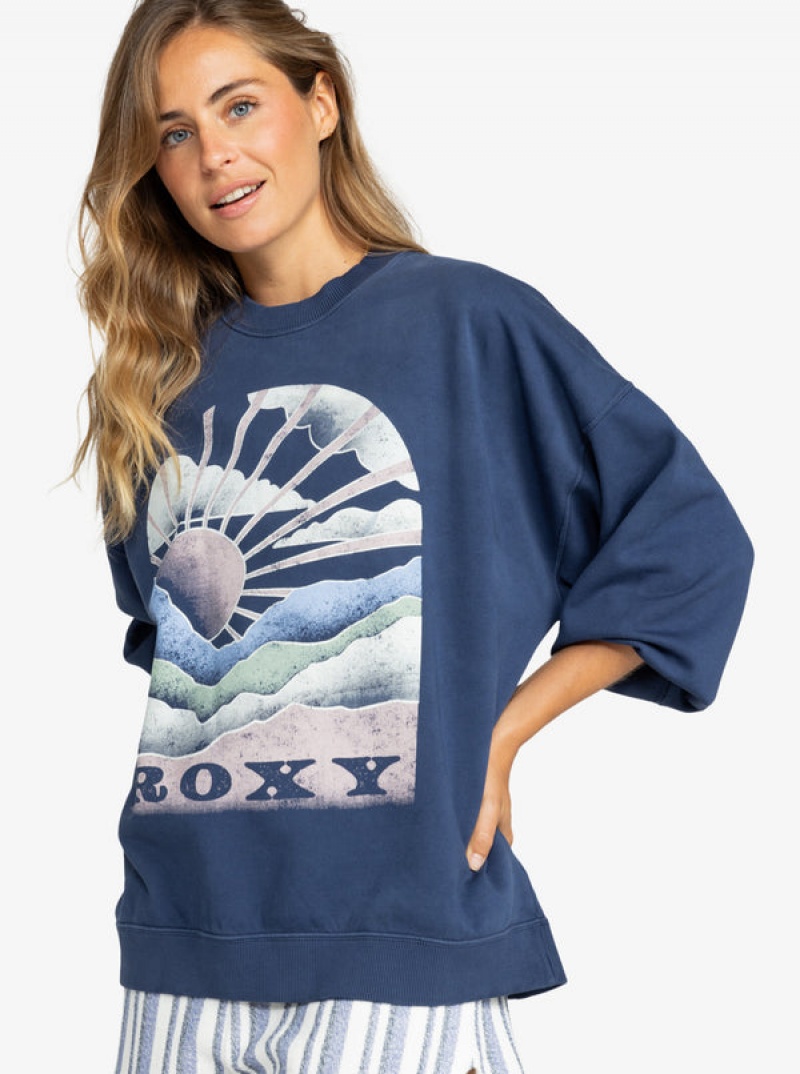 Roxy Lineup Oversized Crew Neck Loungewear | 34780-DUCN