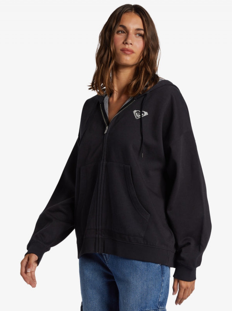 Roxy Lineup Oversized Zip-Up Hoodie | 45073-WCZO