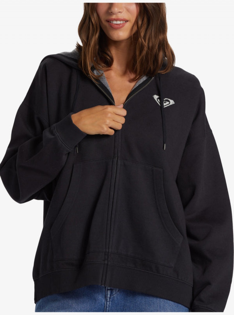 Roxy Lineup Oversized Zip-Up Hoodie | 45073-WCZO