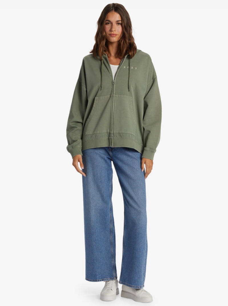 Roxy Lineup Oversized Zip-Up Hoodie | 53071-MESI