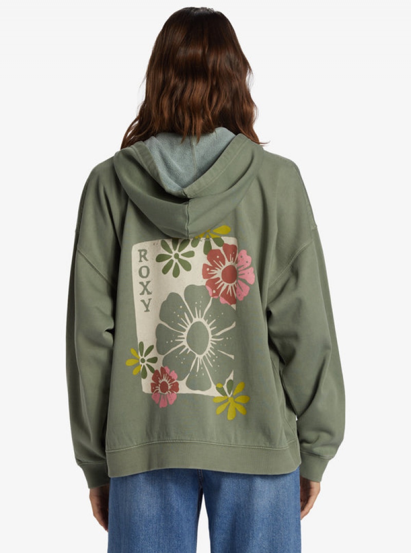 Roxy Lineup Oversized Zip-Up Hoodie | 53071-MESI