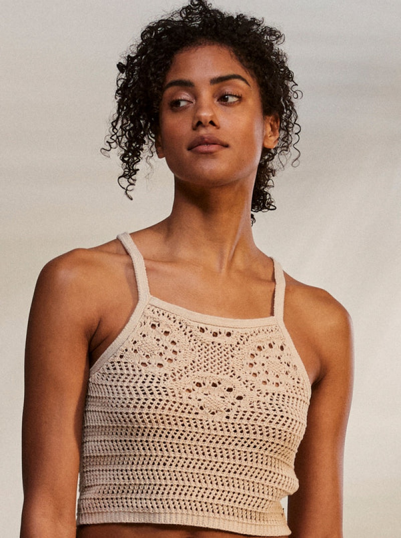 Roxy Malibu Crush Knitted Halter Tops | 79312-GJNB