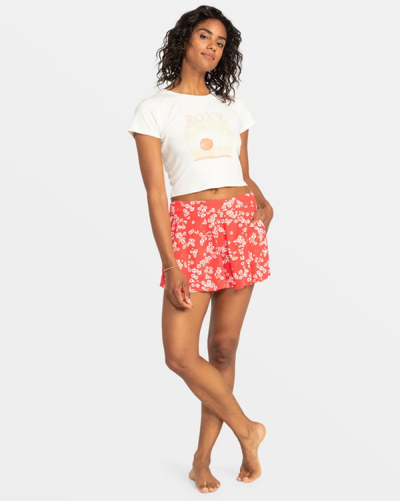 Roxy Midnight Avenue Relaxed Fit Printed Shorts | 45736-SUNB