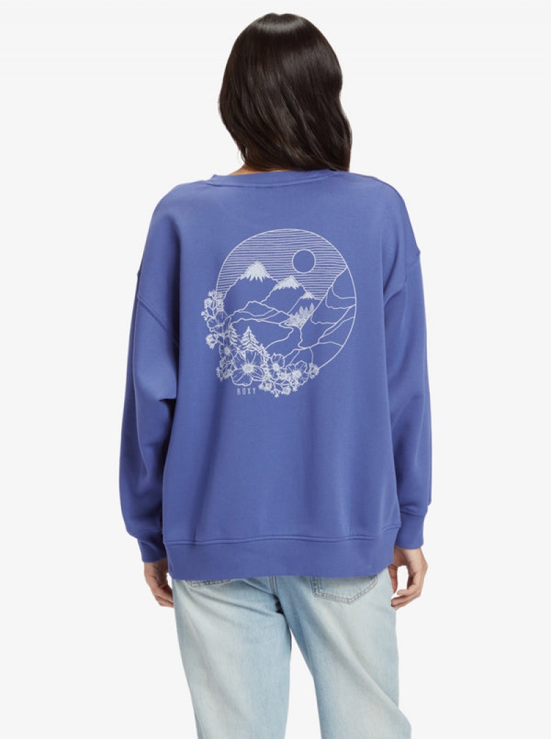 Roxy Morning Hike Crew Neck Hoodie | 32169-GXOS