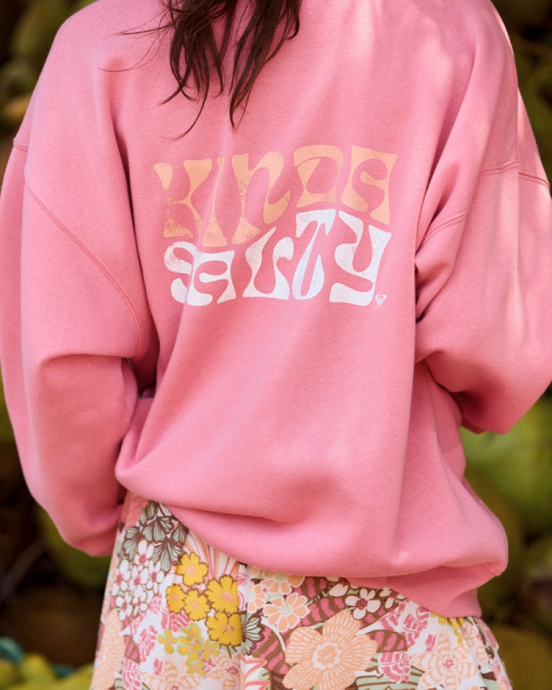 Roxy Morning Hike Crew Neck Hoodie | 92843-BEKQ