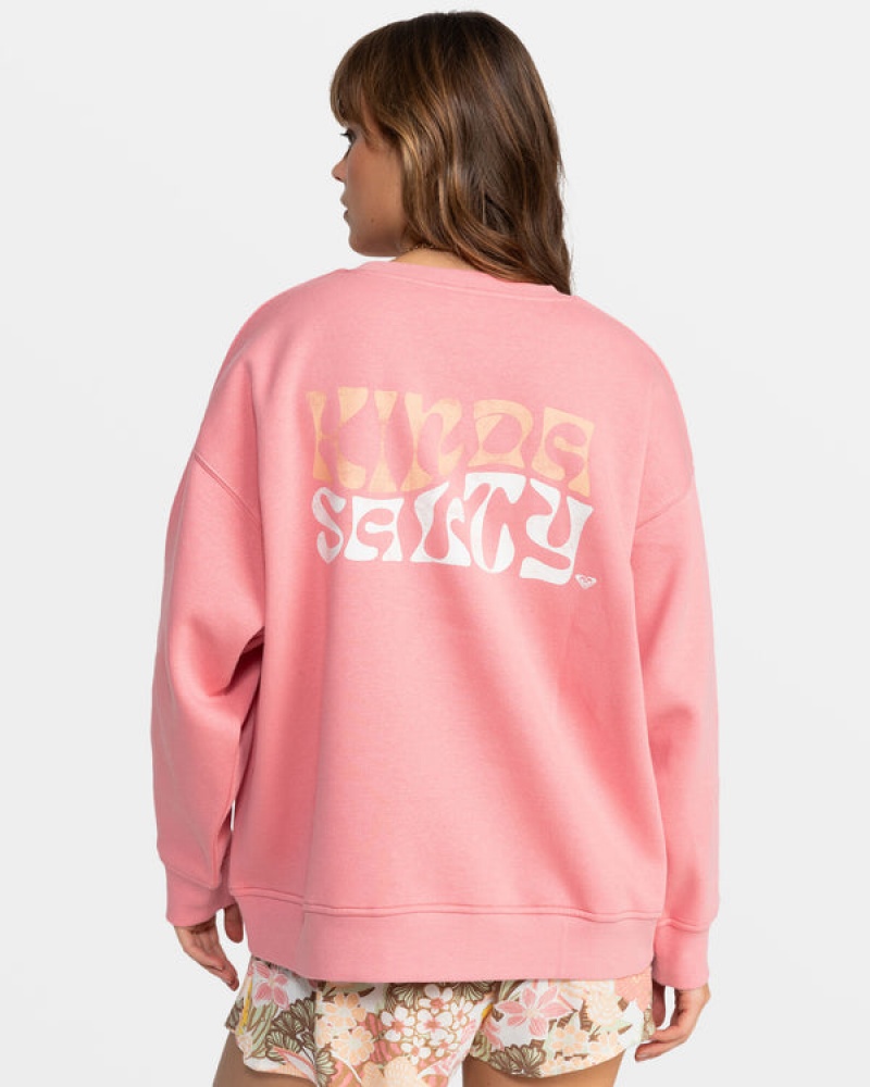 Roxy Morning Hike Crew Neck Hoodie | 92843-BEKQ