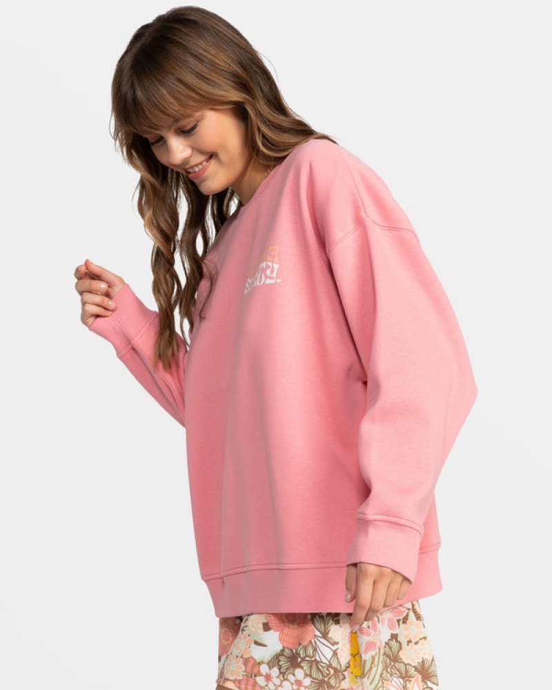 Roxy Morning Hike Crew Neck Hoodie | 92843-BEKQ