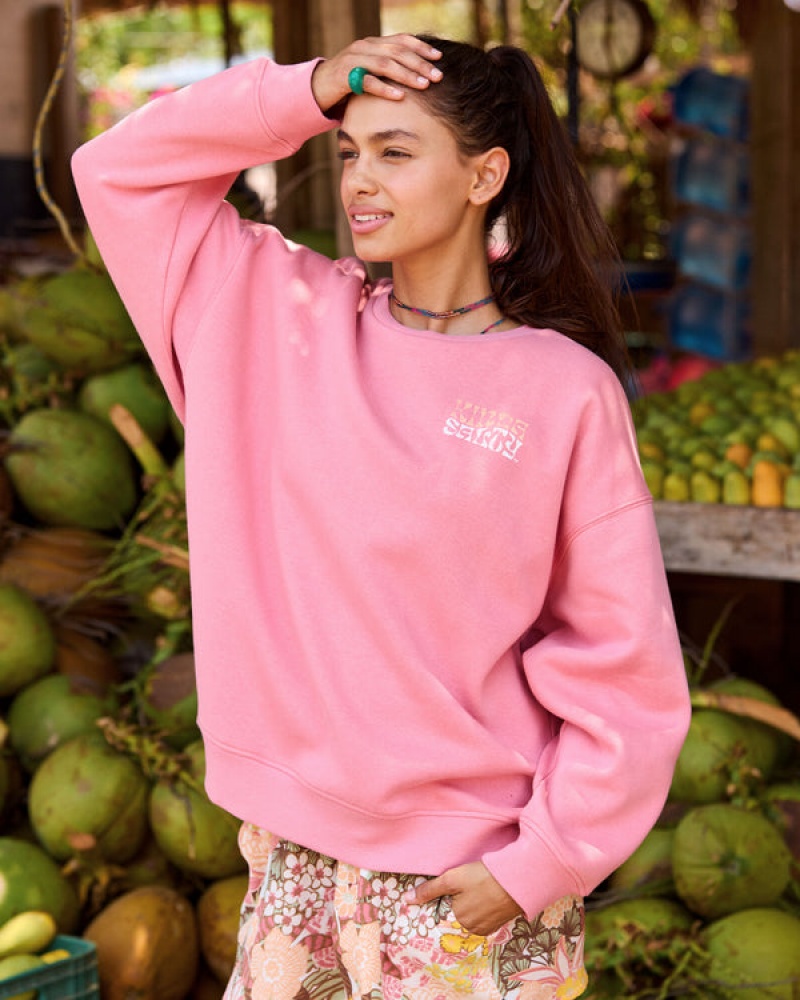 Roxy Morning Hike Crew Neck Hoodie | 92843-BEKQ