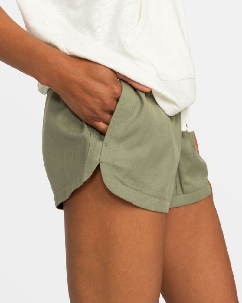 Roxy New Impossible Love Elastic Waist Shorts | 95382-UEMA