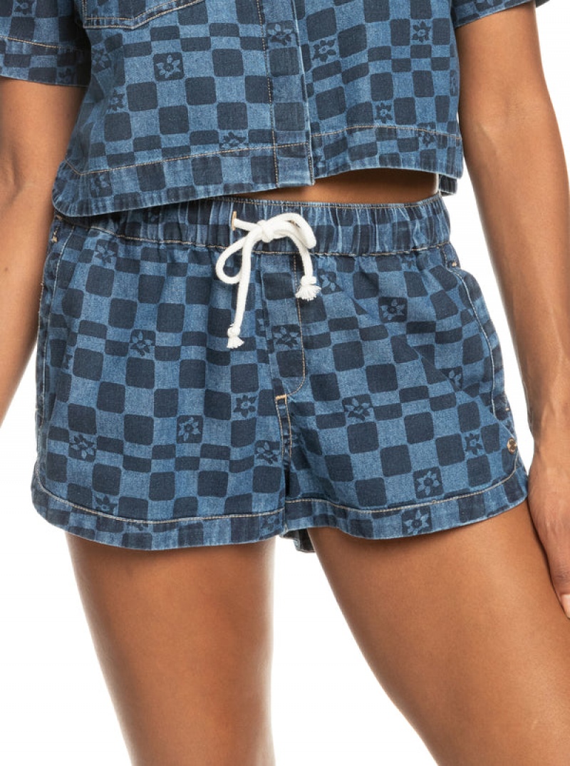 Roxy New Impossible Printed Denim Shorts | 83765-GEIV