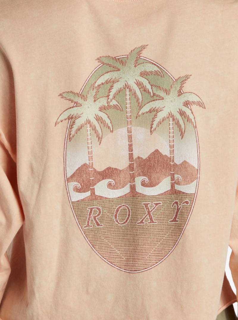 Roxy Palm Arcana Cropped Oversized Long Sleeve Hoodie | 75824-UARD