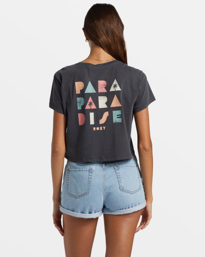 Roxy Para Paradise Cropped T-shirts | 76923-AUKQ