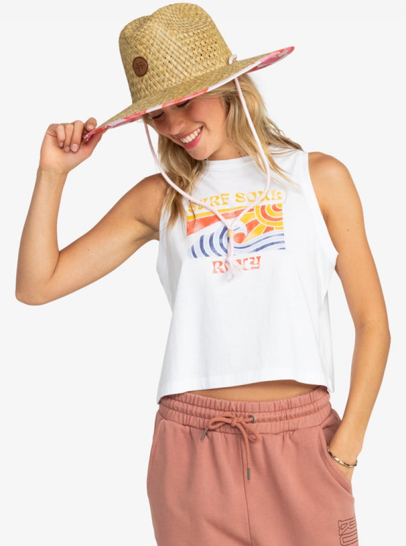 Roxy Pina To My Colada Printed Sun Hats | 78953-VFIX