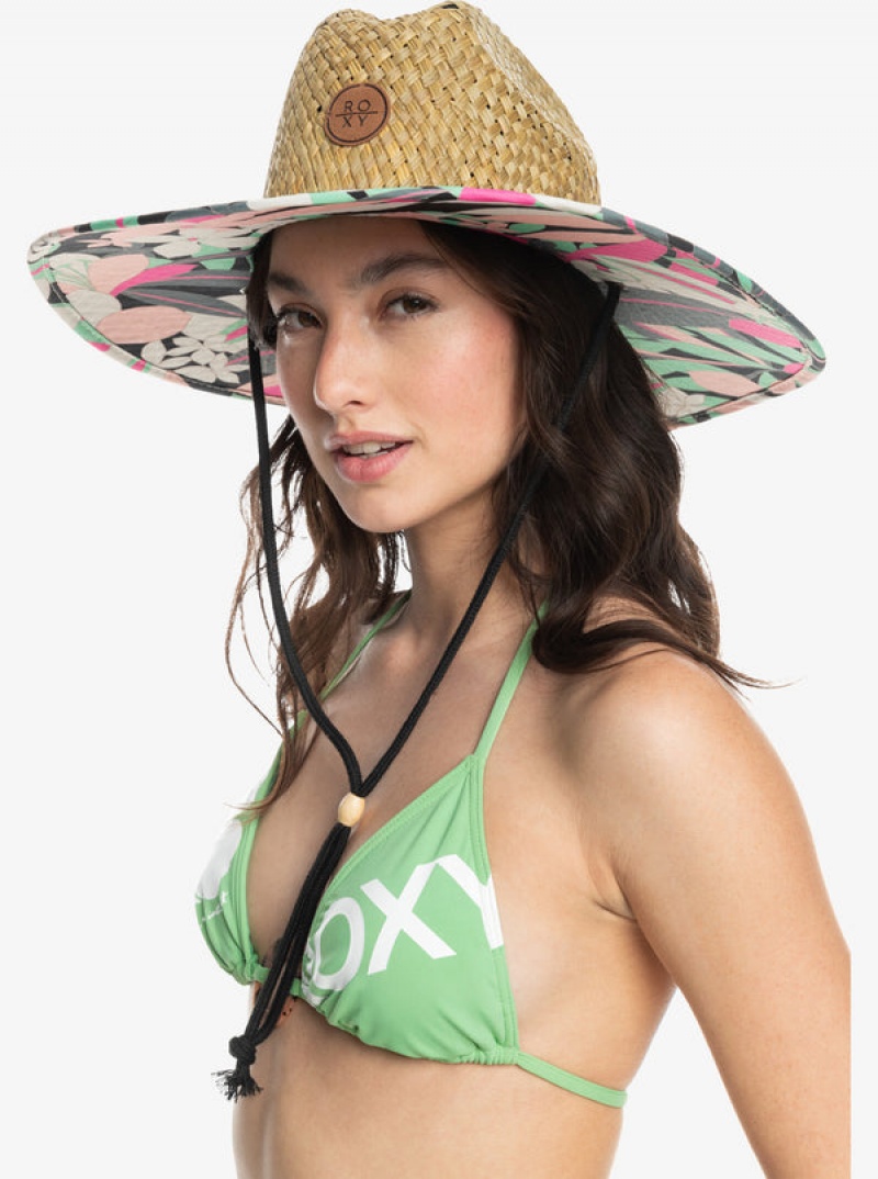 Roxy Pina To My Colada Printed Sun Hats | 40689-ZNHD