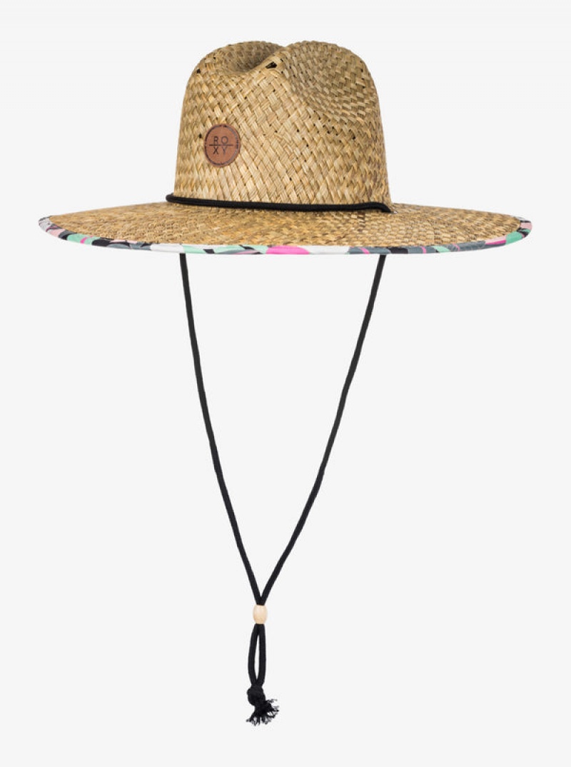 Roxy Pina To My Colada Printed Sun Hats | 40689-ZNHD