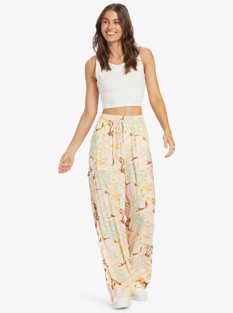 Roxy Precious High-Waist Printed Cargo Pants | 53698-YFGQ