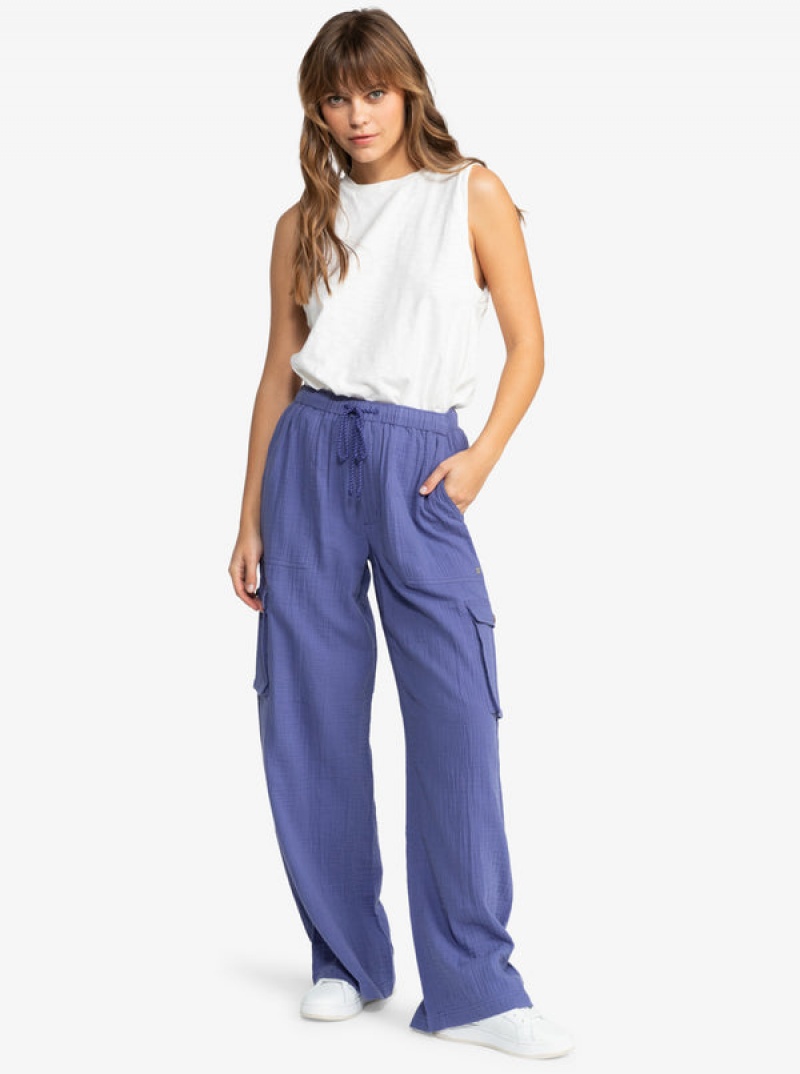 Roxy Precious High-Waist Solid Cargo Pants | 97832-JMBO