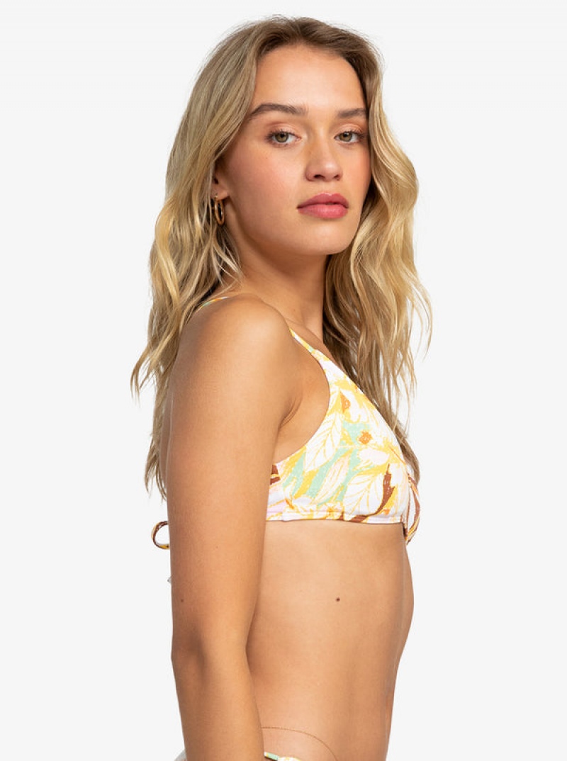 Roxy Printed Beach Classics Ba Athl Triangle Bikini Tops | 40867-IUOZ