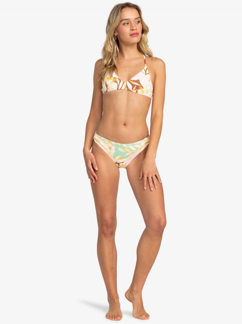 Roxy Printed Beach Classics Ba Athl Triangle Bikini Tops | 40867-IUOZ