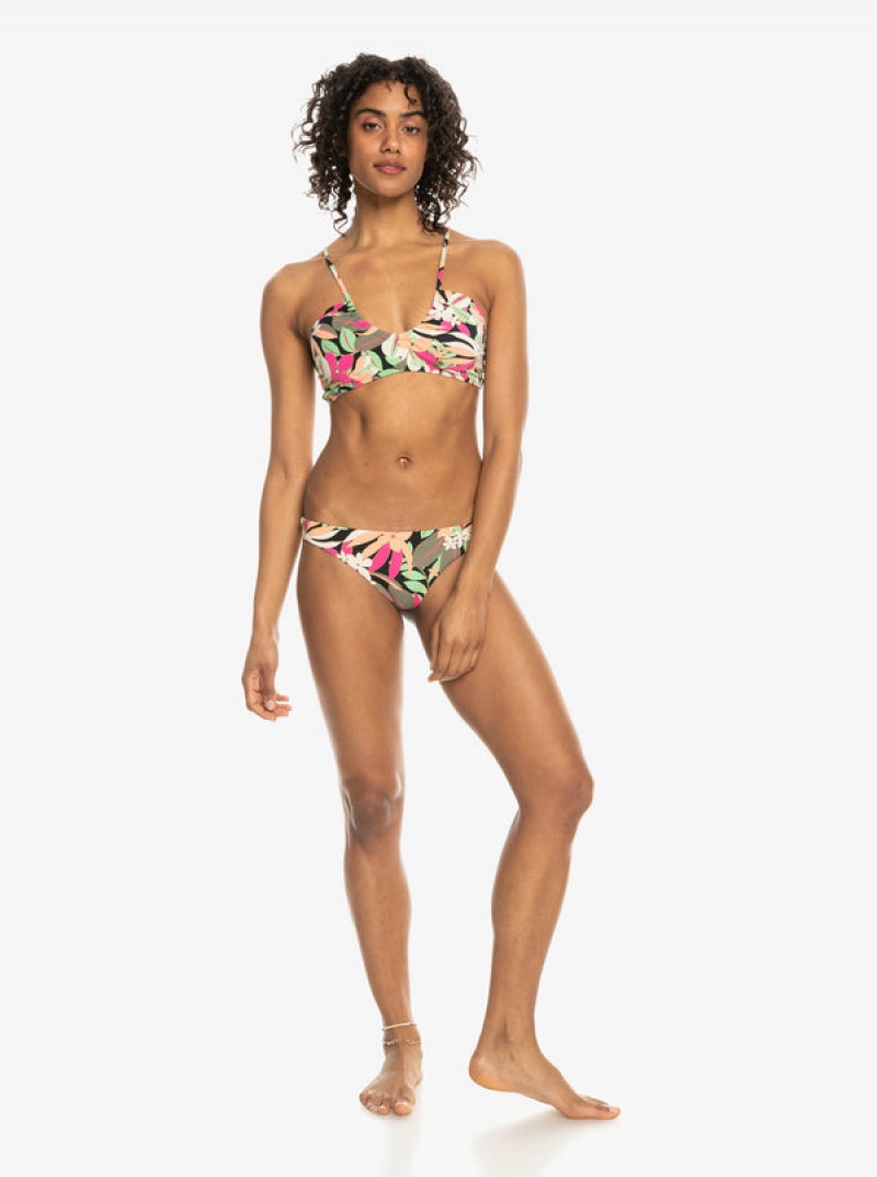 Roxy Printed Beach Classics Bra Bikini Tops | 70924-HIQZ