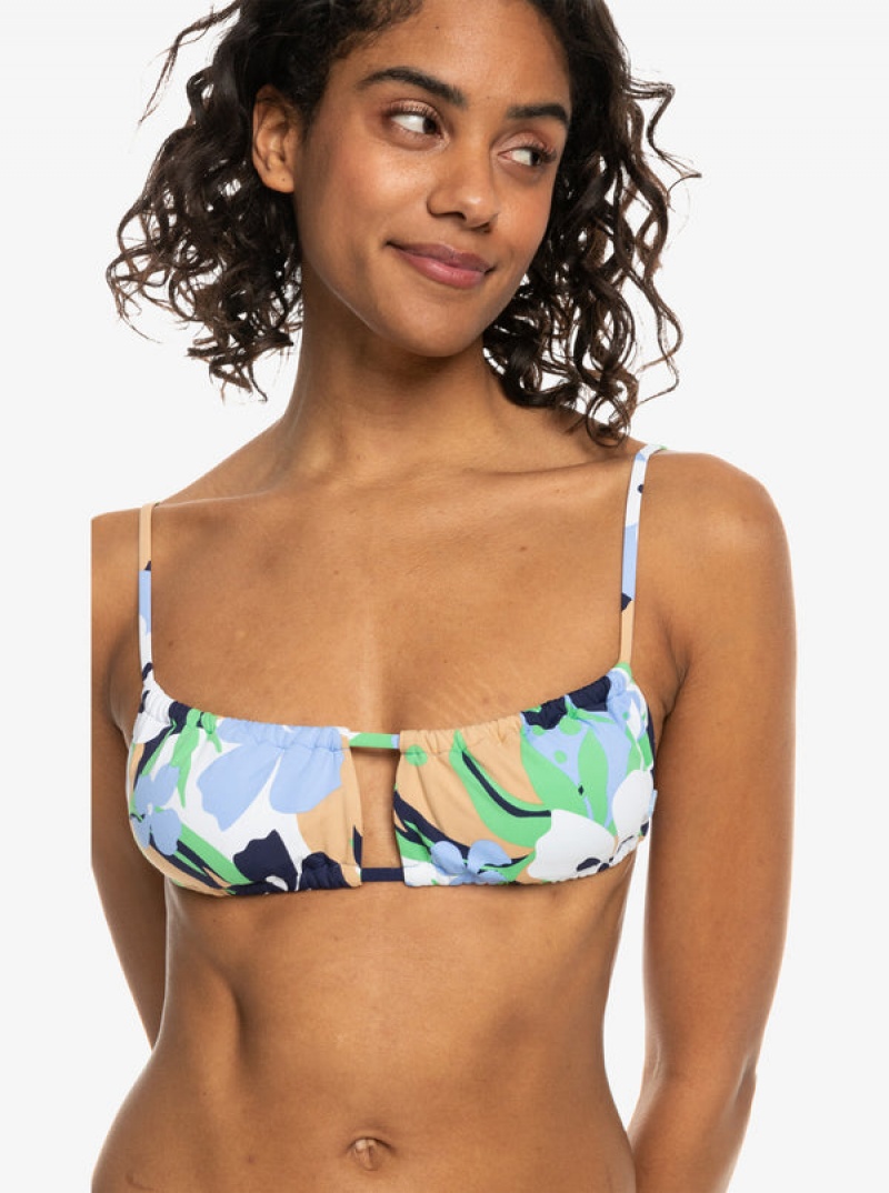 Roxy Printed Beach Classics Bralette Bikini Tops | 31260-EFNH