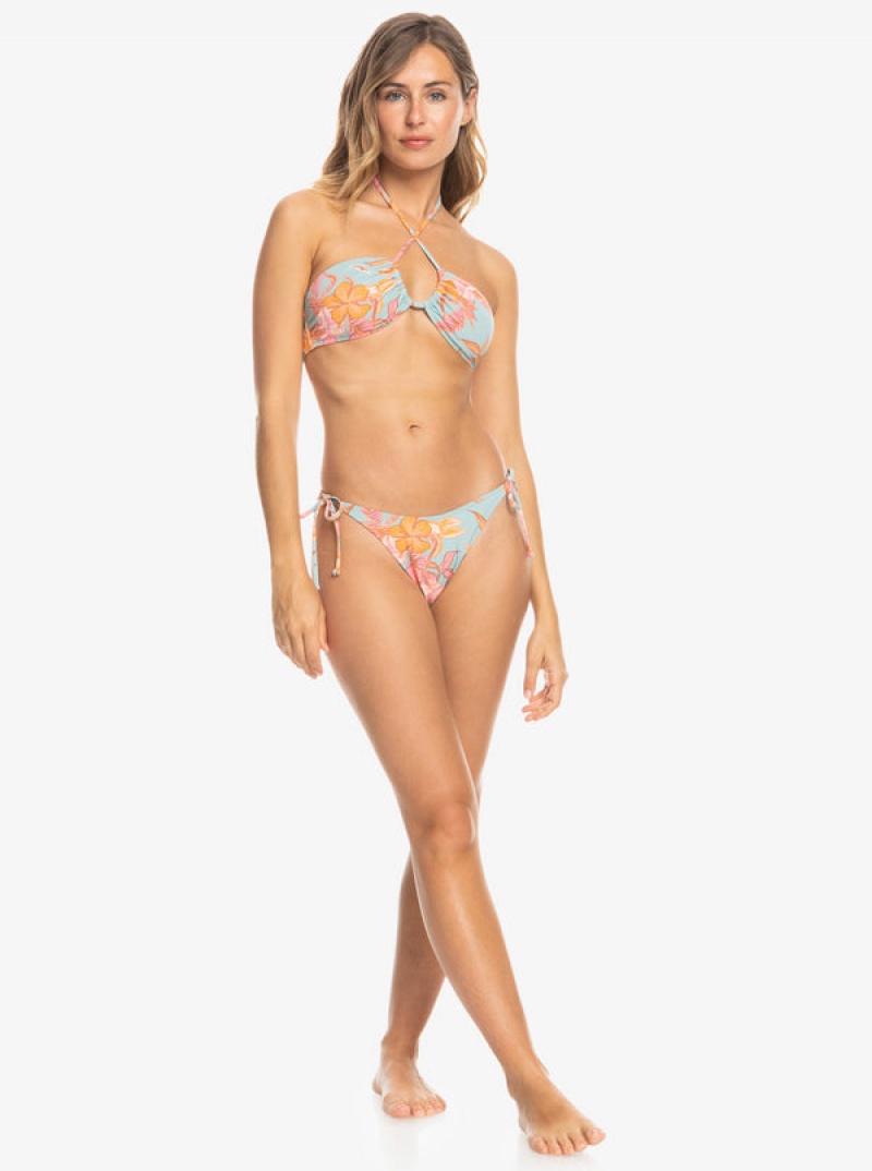 Roxy Printed Beach Classics Cheeky Bikini Bottoms | 87560-MVBK